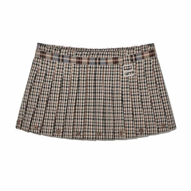 글로니 RUSSELL PLAID MINI SKIRT XS
