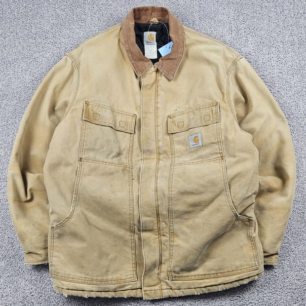 칼하트 버버리 리페어 캔버스 초어 워크 자켓 (상세설명참조)/ 10255