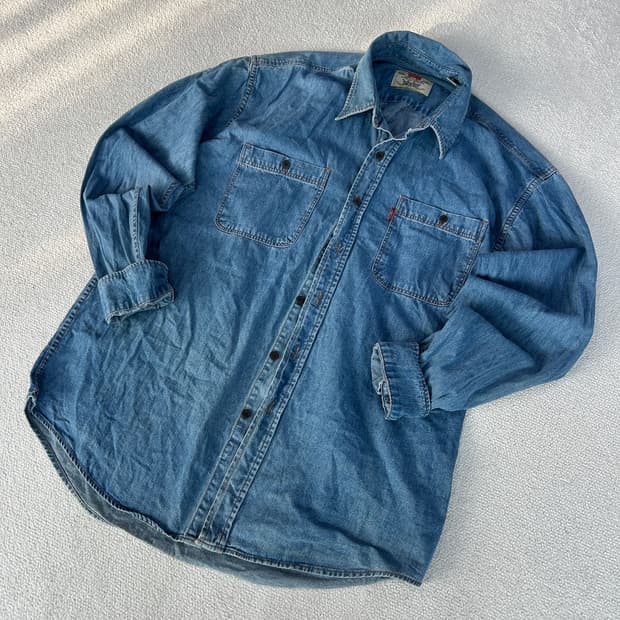 리바이스 데님 셔츠 청남방 m