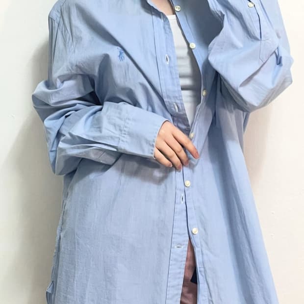 폴로 체크패턴 포니 셔츠