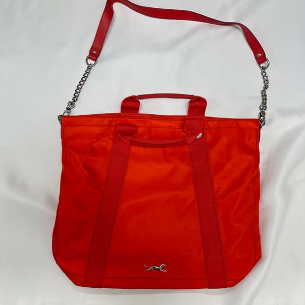 빔바이롤라 오렌지 패브릭 투웨이 토트백