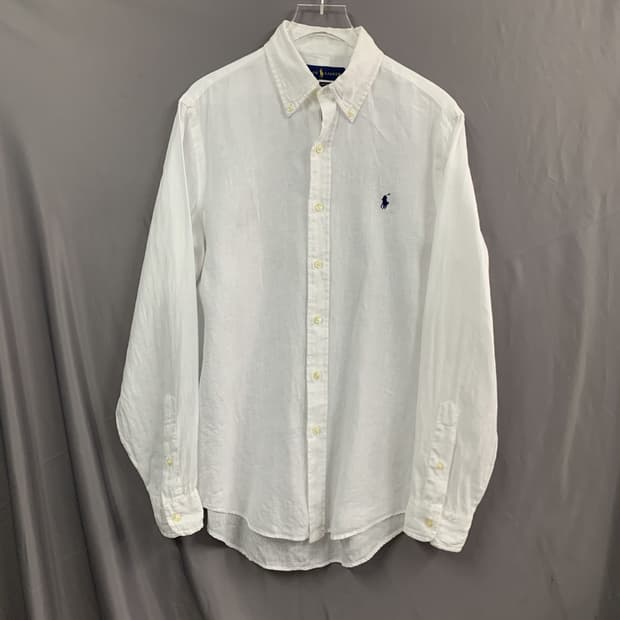 S 폴로랄프로렌 클래식핏 화이트 린넨 셔츠