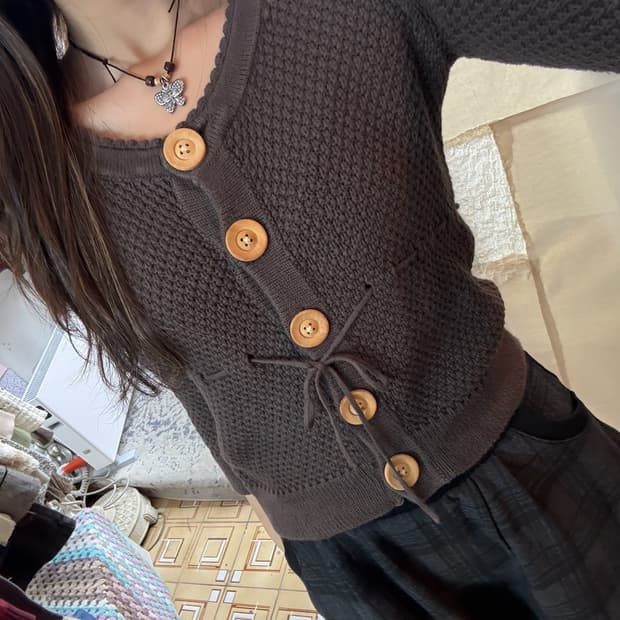 gap brown cardigan