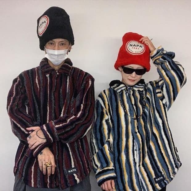 (OS)마틴로즈 비니 블랙 / 레드