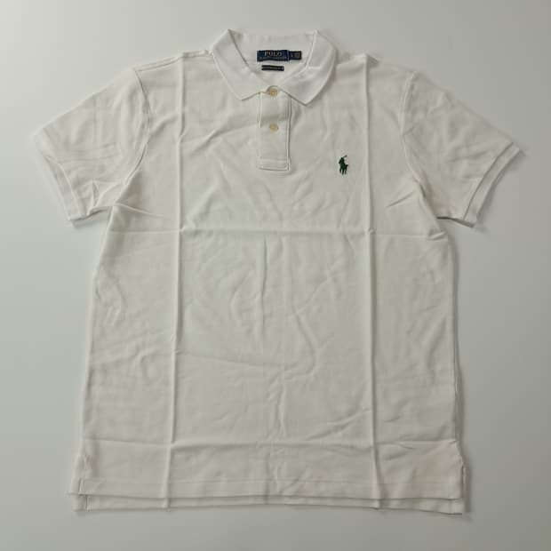 CK338 L 폴로 커스텀슬림핏 화이트 칼라 티셔츠