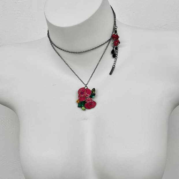 안나수이 플로럴 네크리스 이어링 세트