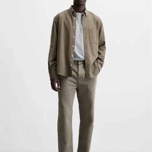 [31] 자라 zara 면바지 스트레이트핏 테이퍼드핏 긴바지 슬랙스 카키