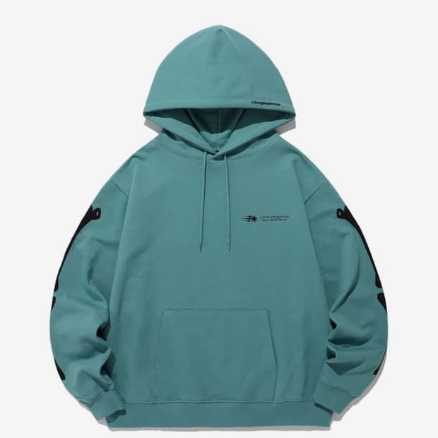 나이스고스트클럽 RIB HOODIE_TEAL GREEN