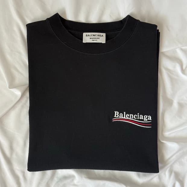 (xxs)발렌시아가 웨이브 자수 반팔