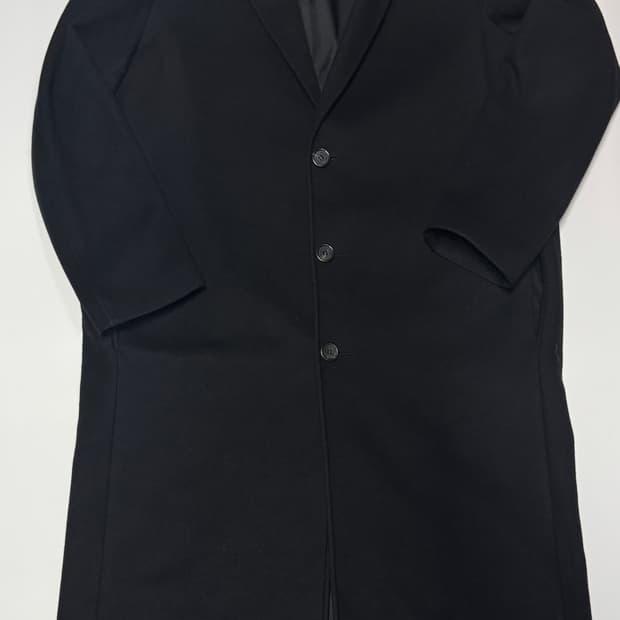 비바스튜디오 캐시미어 혼용 울 블랙 롱 코트 XL