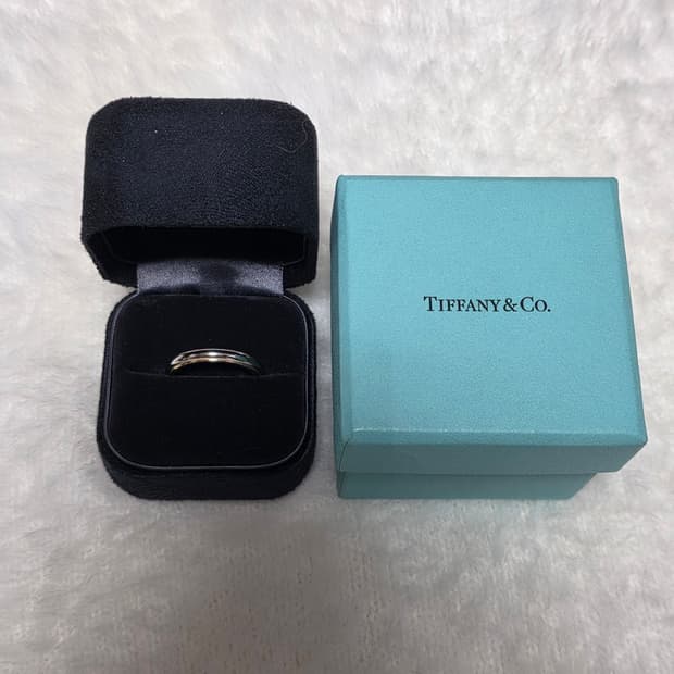 티파니앤코 밀그레인 3.5MM 플래티늄 옐로우골드