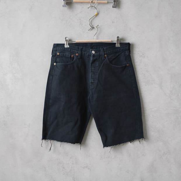 리바이스 501 흑청 컷오프 쇼츠 반바지 M0378