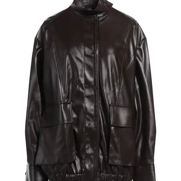 로우클래식 다크브라운 레더 자켓