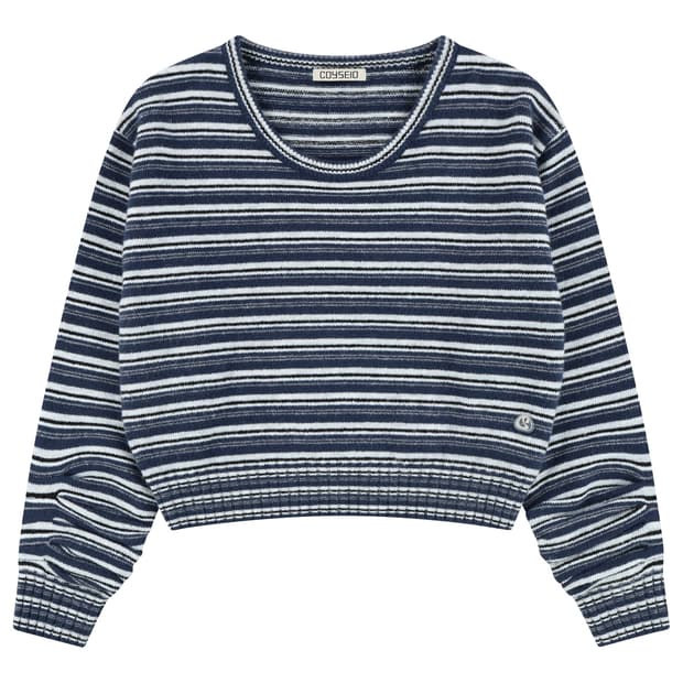 코이세이오 스트라이프 니트 네이비