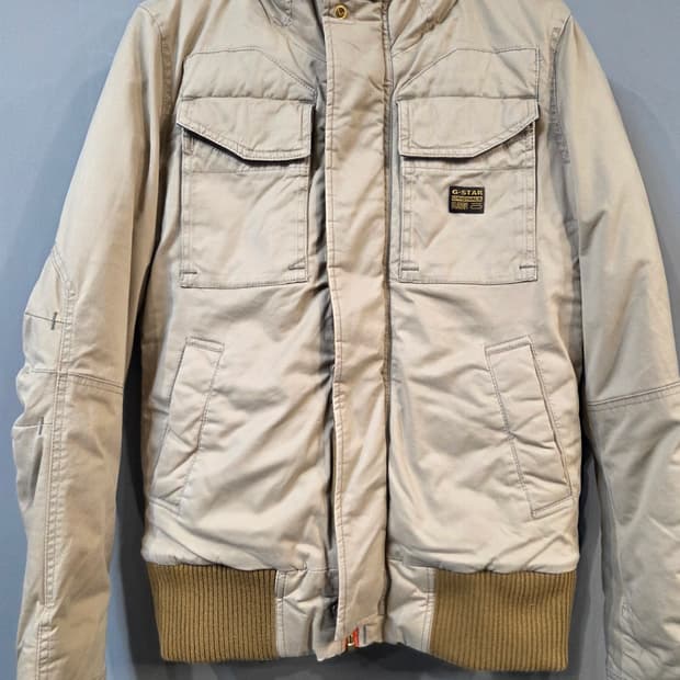 G-Star RAW 후드 패딩 점퍼 베이지(S)