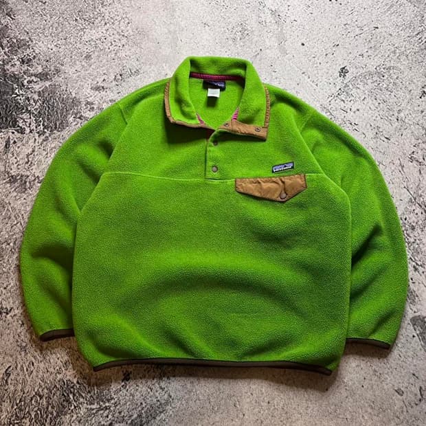 10s 파타고니아 신칠라 스냅-T 라임/브라운 니카라과