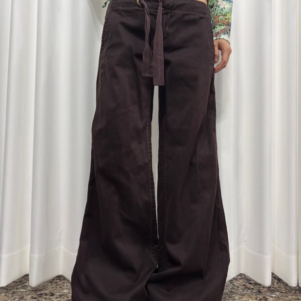 diesel low-waist bootscut pants