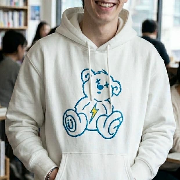 Istkunst 화이트 기모 후드 XL