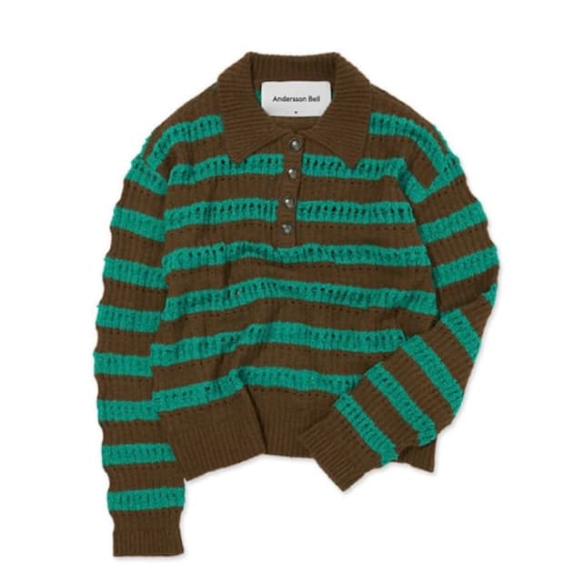 앤더슨벨 버블 스트라이프 니트
