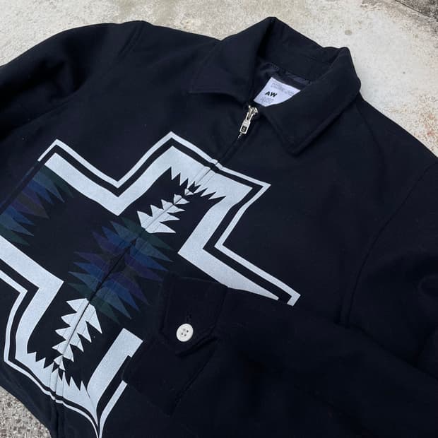 킴 존스 x gu 나바호 블루종 자켓