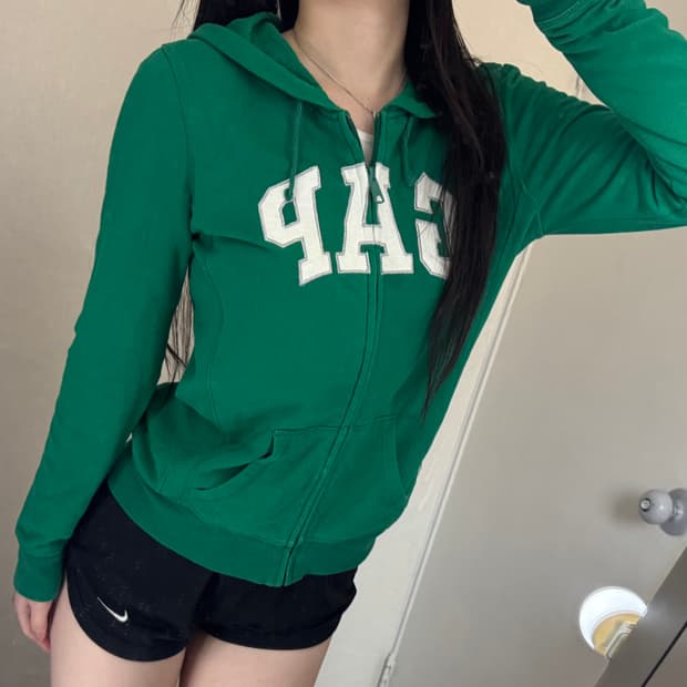 갭 GAP 로고 그린 후드집업 💚🍀