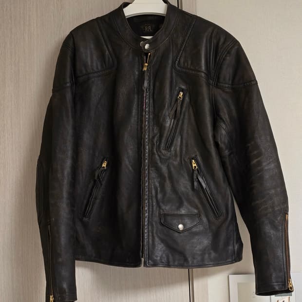 RRL 슬림핏 레더 모토 가죽자켓 XL 새제품