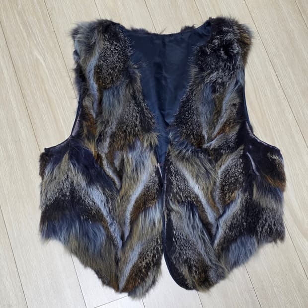 빈티지 00s 천연 모피 y2k 오네갸루st 베스트조끼