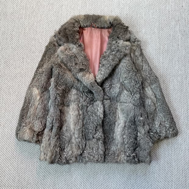 빈티지 퍼 코트