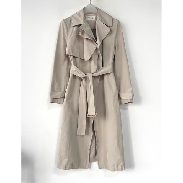 마인 MINE 레이어 라펠 트렌치 코트