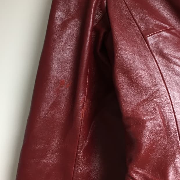 burgundy real leather jacket