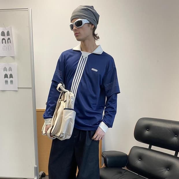 우마미즘 80’S SPORTS LAYERED JERSEY TOP