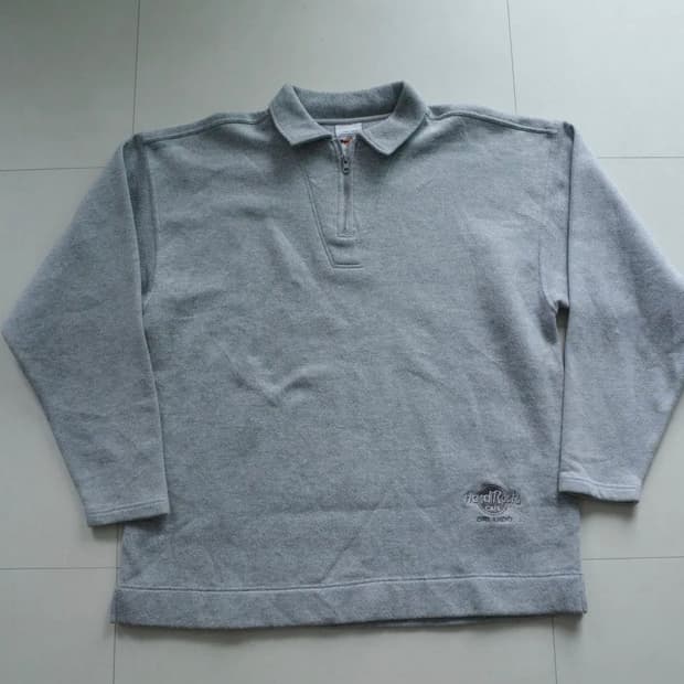 하드록 카페 올랜도 빈티지 하프 집업 맨투맨 XL 세탁완료