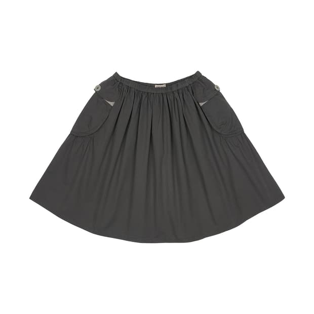 코이세이오 빅포켓 셔링 스커트 차콜 2