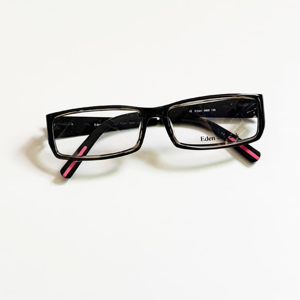 90s EDEN PARK 블랙톤 볼드 스퀘어 빈티지 안경
