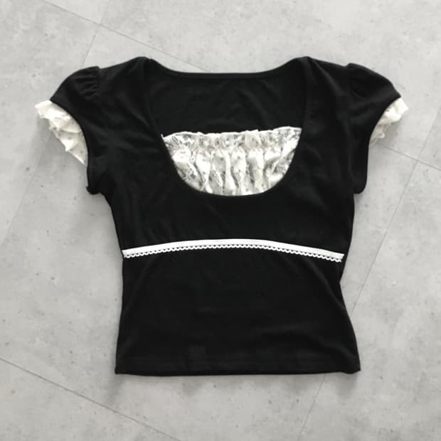 Vintage Lace Short Sleeve T-shirt