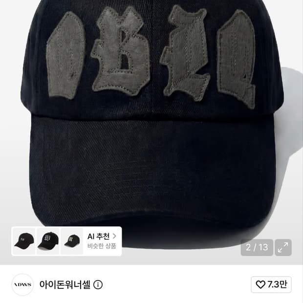 Idws maxi cap 캡모자 블랙