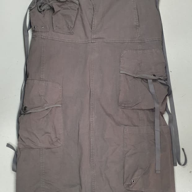 NACHE 카고 맥시 스커트 차콜