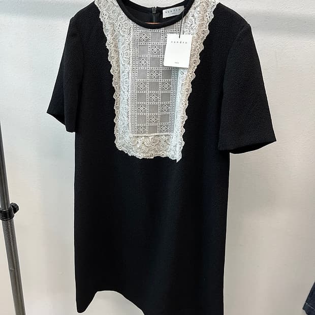 여) 산드로 레이스 미니원피스 