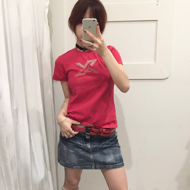 Armani Exchange 아르마니 익스체인지 큐빅 반팔티