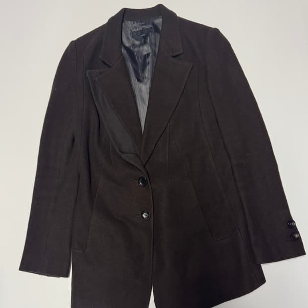 여성 한섬 시스템 코코아 울 자켓 코트 55