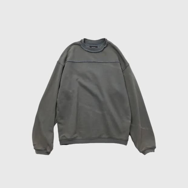 999 휴머니티 빈티지 다잉 맨투맨 (블리치드 카키)