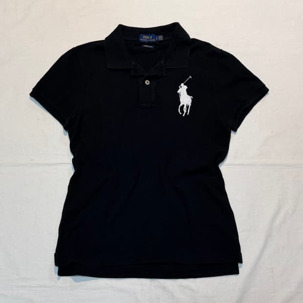 폴로 랄프로렌 빅포니 스키니핏 딱붙 카라티 블랙