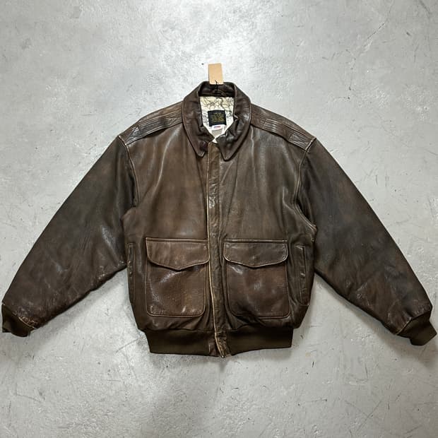 90's OG USA Made 아비렉스 A2 레더 자켓 봄버 자켓
