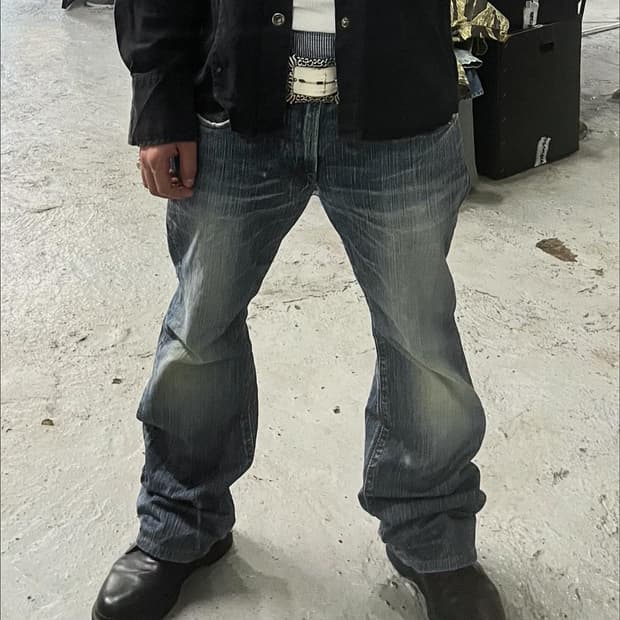 Edwin 505 x 511 orange-tab flare jean