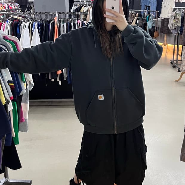칼하트 차콜 후드집업