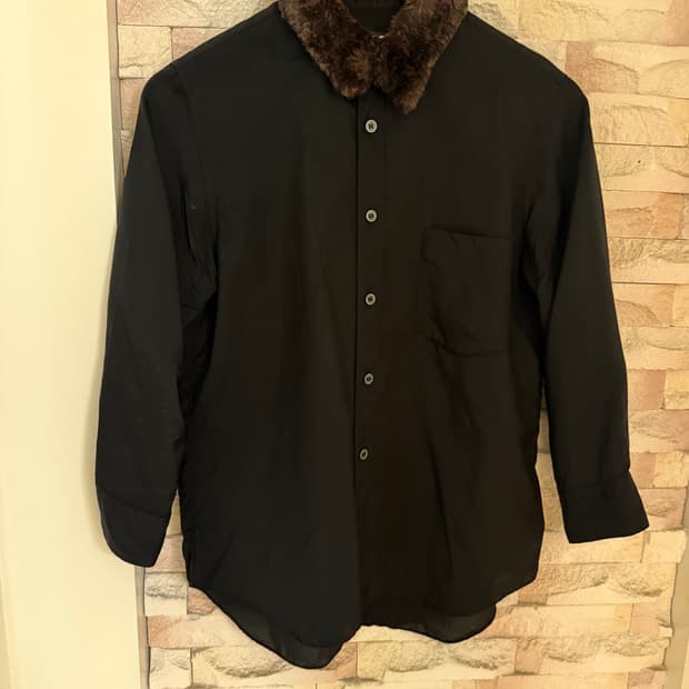 꼼데가르송 블랙 큐프라 셔츠 s