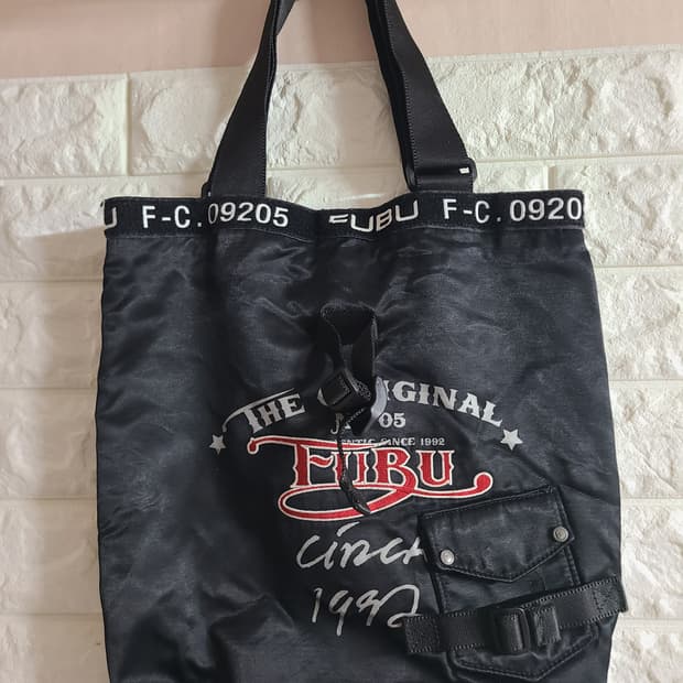 올드스쿨 FUBU 나일론 토트백