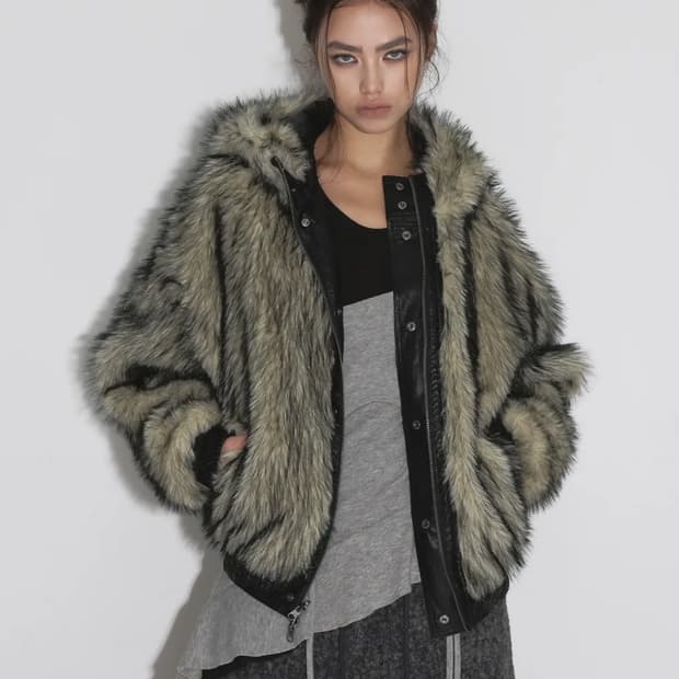 샌드릭 리버시블 퍼 블랙 옐로우