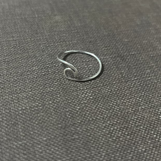 (Silver 925) 레이어드 파도 실반지