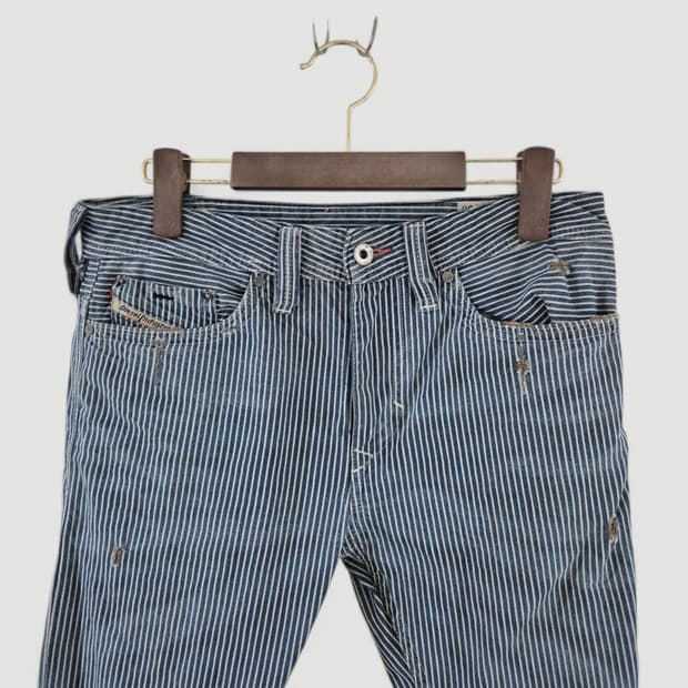 [27]디젤 스트라이프 데님팬츠 여성